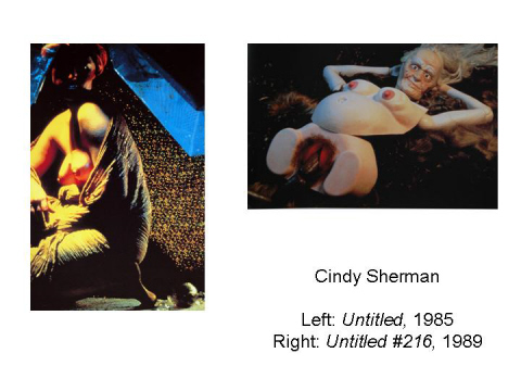 Cindy Sherman  Left: Untitled, 1985 Right: Un