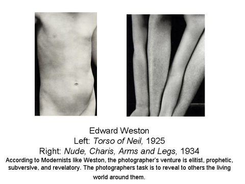 Edward Weston Left: Torso of Neil, 1925 Right
