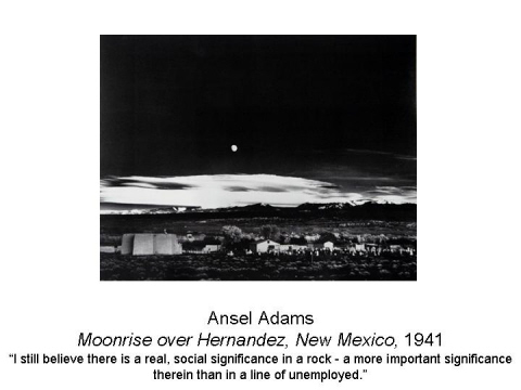 Ansel Adams Moonrise over Hernandez, New Mexi