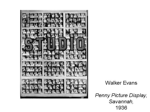 Walker Evans  Penny Picture Display, Savannah