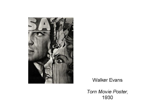 Walker Evans  Torn Movie Poster, 1930