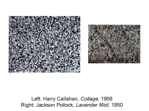 Left: Harry Callahan, Collage, 1956 Right: Ja