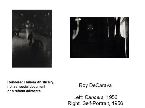 Roy DeCarava  Left: Dancers, 1956 Right: Self