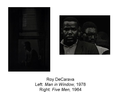 Roy DeCarava Left: Man in Window, 1978 Right: