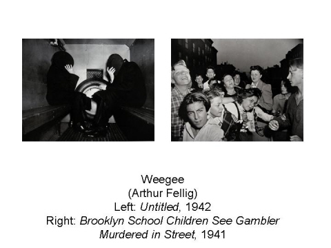 Weegee (Arthur Fellig) Left: Untitled, 1942 R