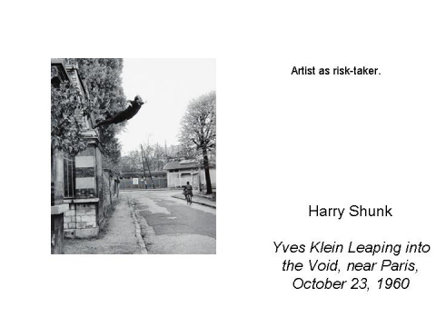 Harry Shunk  Yves Klein Leaping into the Void