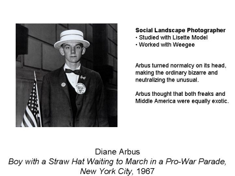 Diane Arbus Boy with a Straw Hat Waiting to M