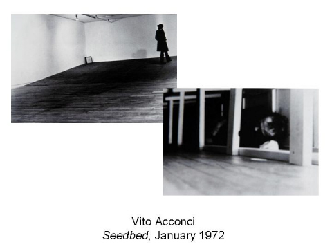 Vito Acconci Seedbed, January 1972