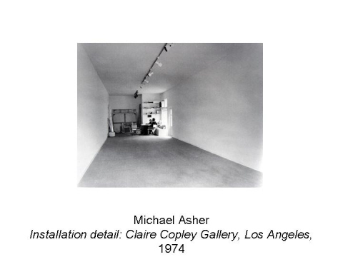 Michael Asher Installation detail: Claire Cop