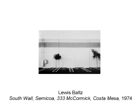 Lewis Baltz South Wall, Semicoa, 333 McCormic