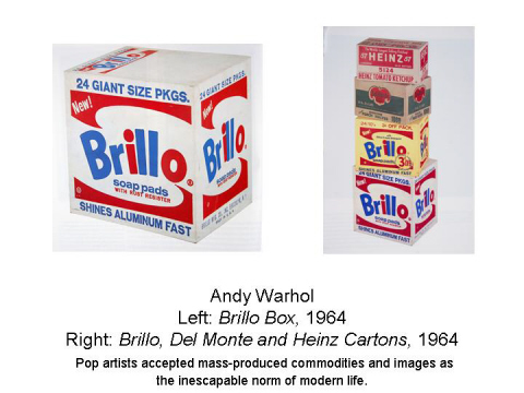 Andy Warhol Left: Brillo Box, 1964 Right: Bri